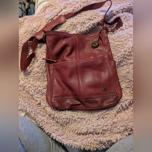The Sak Burgundy Leather Crossbody Bag